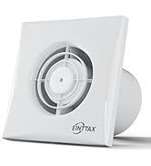 EINTTAX 4 Inch Bathroom Exhaust Fan, 130m³/h Quiet Ventilation Extractor with Check Valve, Wall/W...