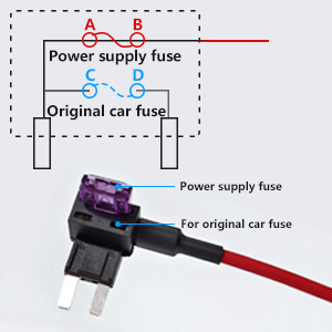 type c usb 12v-24v to 5v dash cam hardwire kit 24 hour dash cam hardware kit