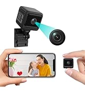 Vnmkp 4K HD Mini Camera for Indoor Security Wireless WiFi Rechargeable Pet Camera with APP Contro...