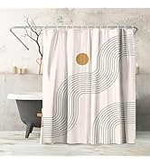 Americanflat 71x74 Boho Shower Curtain - 100% Polyester Shower Curtain with 12 Hooks - Shower Cur...
