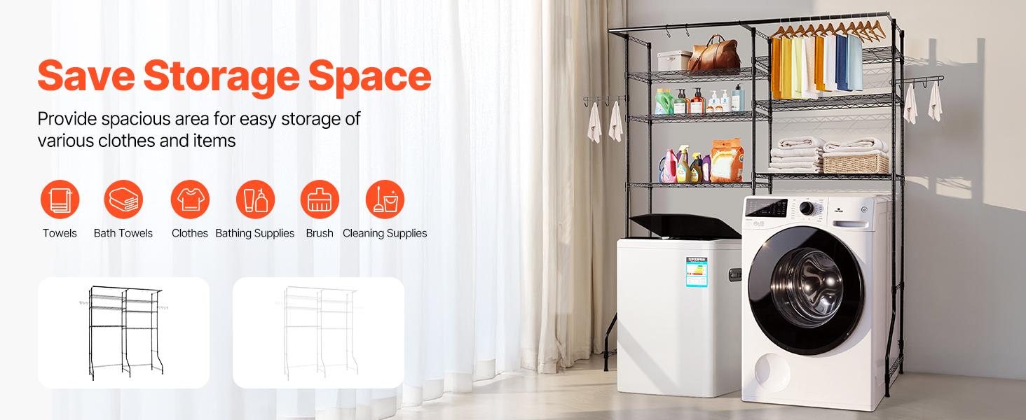 over washer and dryer storage shelf