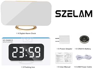 led mirror digital alarm clock