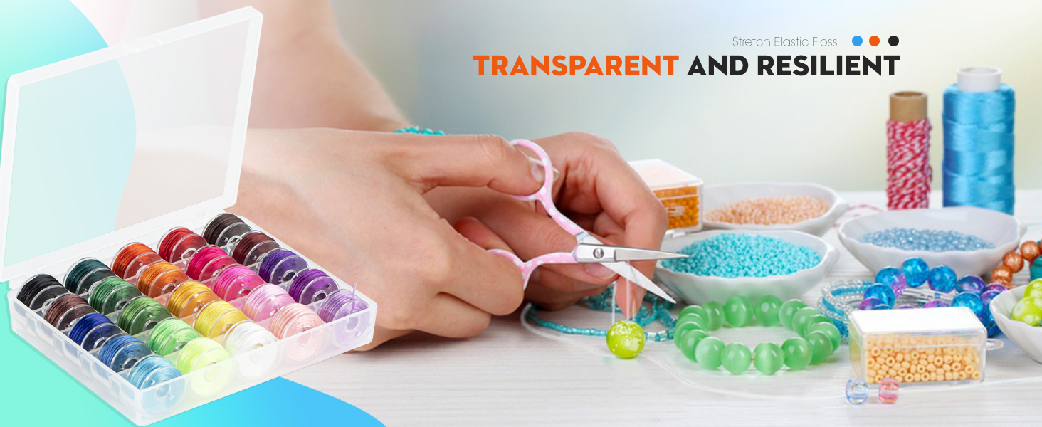 25 Colors Elastic Cord Kit for Bracelet Making (1)
