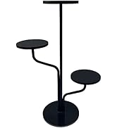 Black Metal Plant Stand Indoor outdoor,HAINARverS marble Tall Planter Stand Corner Flower Pot Hol...