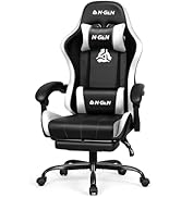 N-GEN GAMING Video Gaming Chair with Footrest Lumbar Support for Home Office High Back Recliner H...