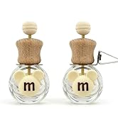 2 Pack Bear Car Vent Clip Diffuser Refillable Glass Bottle | Wood cap glass bottle with dropper, ...