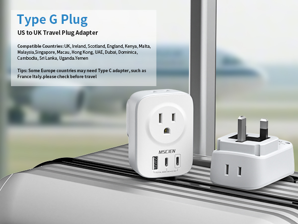 US to UK Plug Adapter