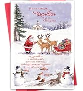 Hongshan Christmas Card for Grandson,for an Amazing Grandson at Christmas,Merry Xmas Gifts from G...