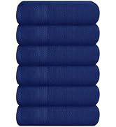 BOUTIQUO Ultra Soft 6-Piece Hand Towel Set 16x28-100% Ringspun Cotton - Durable &amp; Highly Absorben...