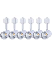 mirrea 6 Pack LED Track Lighting Heads Compatible with Single Circuit H Type Track Lighting Rail ...