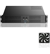 UTLGAMENG 2U Rackmount Chassis, Micro-ATX Server Case, Supports 2 x 3.5 HDD &amp; 1 x 2.5 SSD, ATX PS...