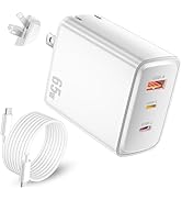 65W USB C Charger with 6FT Cable for Super Fast Charging 60W for Samsung S26 Ultra S25 A17 A16 3 ...