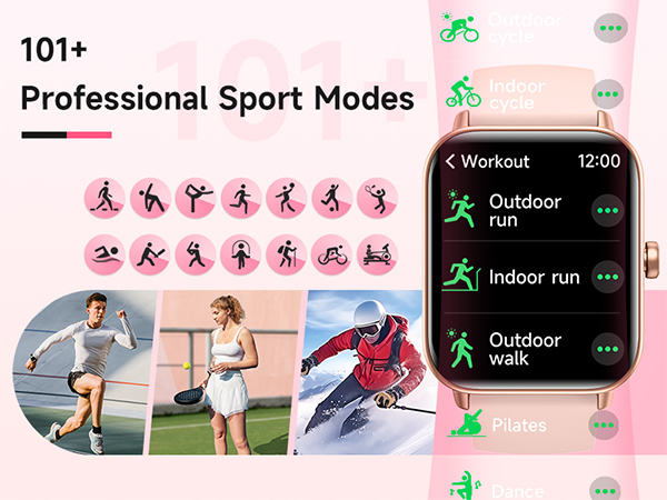 IP68 Waterproof Activity Fitness Tracker with Bluetooth Call, 100+ Sports Mode