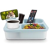 MEKOTRIN Couch Cup Holder Tray for Bed Sofa Organizer, Silicone Couch Caddy with Rotatable Phone ...