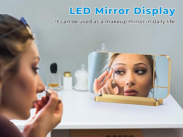 Projection Alarm Clock for Bedroom,7.4" LED Mirror Digital Clock Large Display