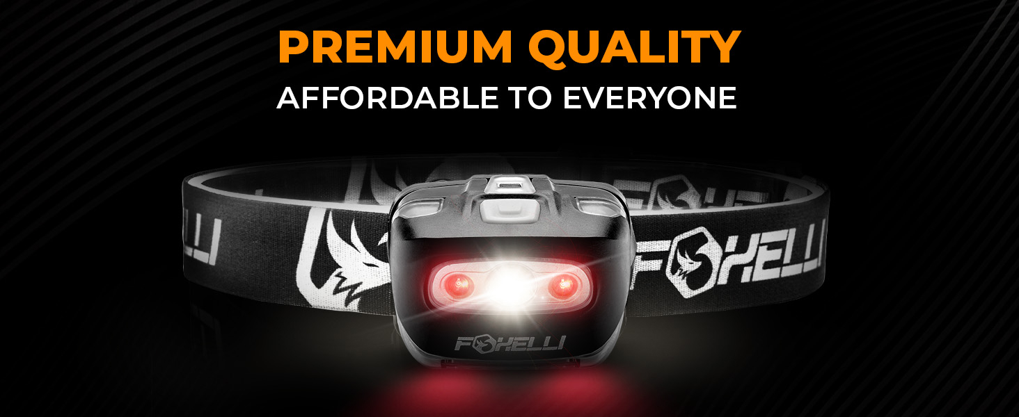 Foxelli LED headlamp - premium quality affordable to everyone