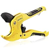 DEWILL Ratchet-type Pipe and PVC Cutter, One-hand Fast Pipe Cutting Tool, for Cutting1-5/8 inch P...