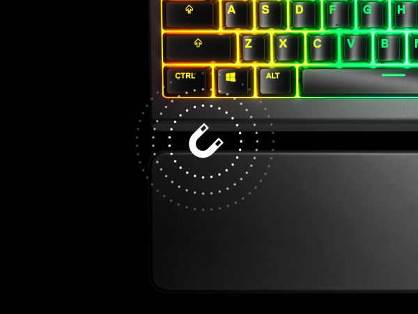 - Apex 3 RGB keyboard with wrist rest