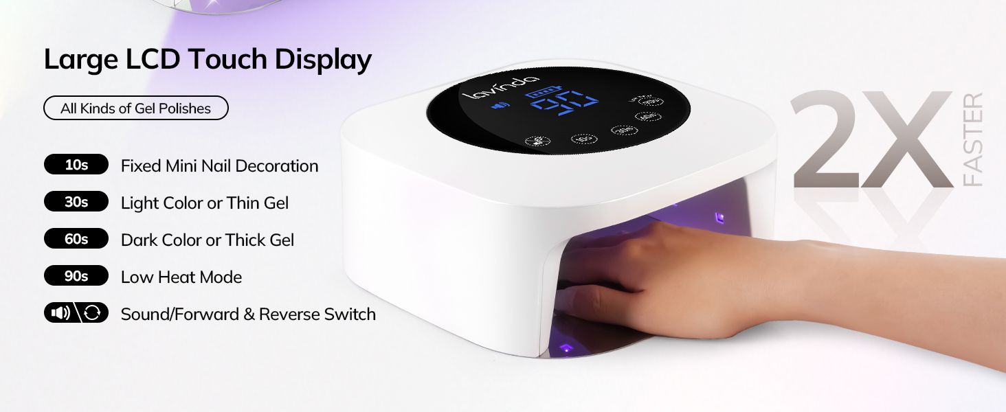 2x faster nail polish curing lamp for salon home use