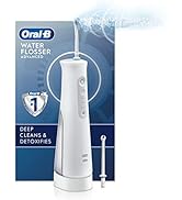 Oral-B Water Flosser Advanced, Cordless Portable Oral Irrigator Handle with 2 Nozzles