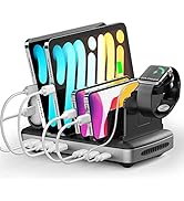 Charging Station for Multiple Devices Apple - 120W 6 Port iPad Charging Dock With PD 20W &amp; PD 60W...