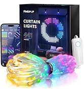 Curtain Lights, Smart LED Curtain Lights for Bedroom, 5.5X5.6Ft Indoor Dync DIY Lights with App, ...