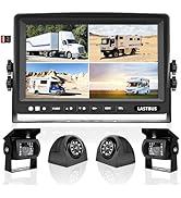 7'' RV Camera System for RV Semi-Truck Trailer Camper, 4 Split Screen Quad View HD DVR Recording ...