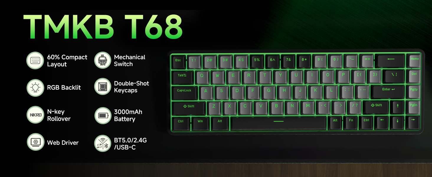 60% wireless mechanical keyboard