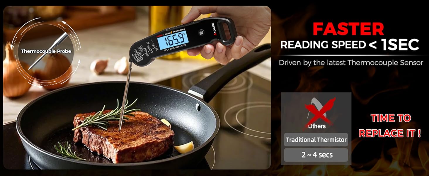 ATOGOU Thermocouple Meat Thermometer