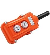 mxuteuk Rain Proof Up-Down Switch Control Station, Crane Pendant Hoist Push Button Switch Momenta...