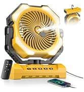 Misting Fan, Portable Camping Fans with 9oz Water Tank, 24000mAh Rechargeable Fan with 4 Speed, B...