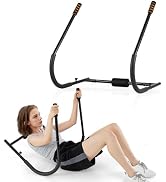 SPORFIT Ab Trainer Machine, Compact Ab Cruncher with Padded Neck Support &amp; Anti-Slip Handles, Sto...