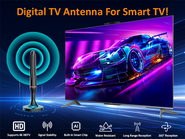 HD Antenna for TV Indoor 4k, Tv Antenna for Local Channels