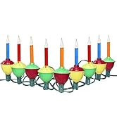 Vintage Multicolor Bubble Lights Set of 9, 8.8Ft with 10 Bulbs (1 Spare), 5W E12 Base for Christm...