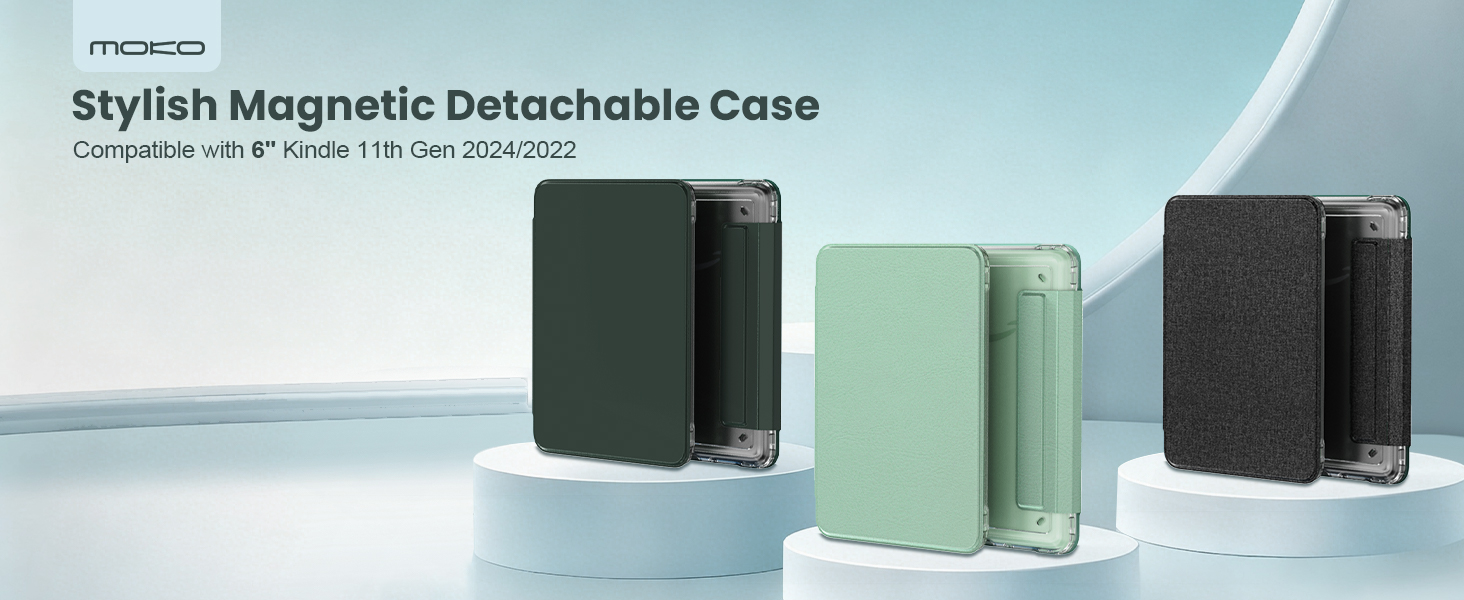kindle case 6 inch, 6&amp;#34; kindle magnetic detachable case,