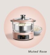 COOK WITH COLOR 3L Glass Low Carb Rice Cooker - Makes 6 Cups Cooked Low Sugar Rice with Auto Lift...