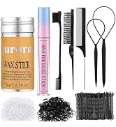 7Pcs Hair Finishing Stick Set with 1Pcs Slick Back Brush,1Pcs Fly Away Stick for Hair,50PCS Bobby...