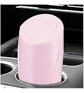 YTFRL Car Trash Can Bin with Lid, Leakproof Portable Garbage Trash Bin Mini Cup Holder Organizer,...