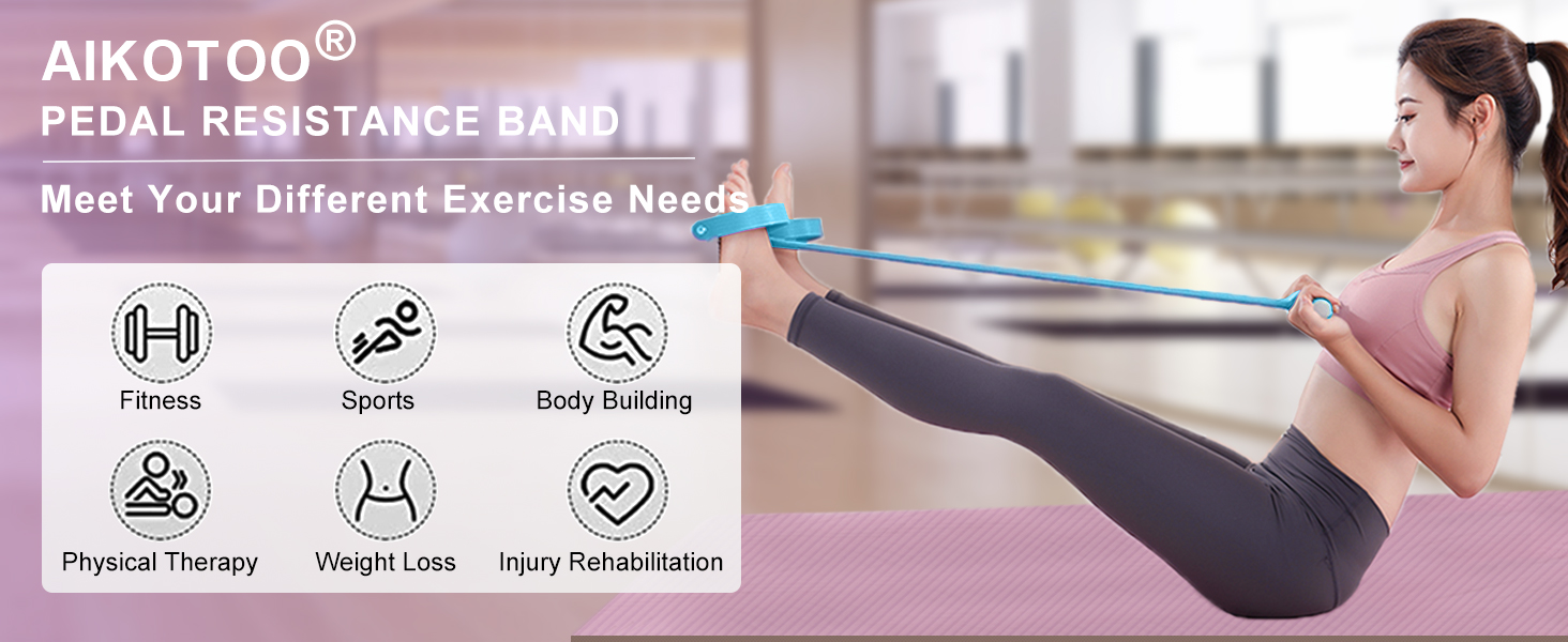 pedal resistance band blue