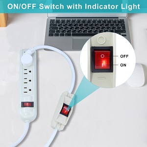 2FT Flat Plug Extension Cord with Switch