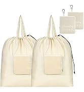 GOGOODA Travel Laundry Bags with Drawstring Closure XL Large Foldable Dirty Clothes bags with Han...
