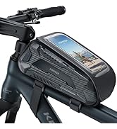Aomiker Waterproof Bike Frame Bag - [2025 Quick Zipper] Bike Phone Bag with 1.6L Capacity, Bicycl...