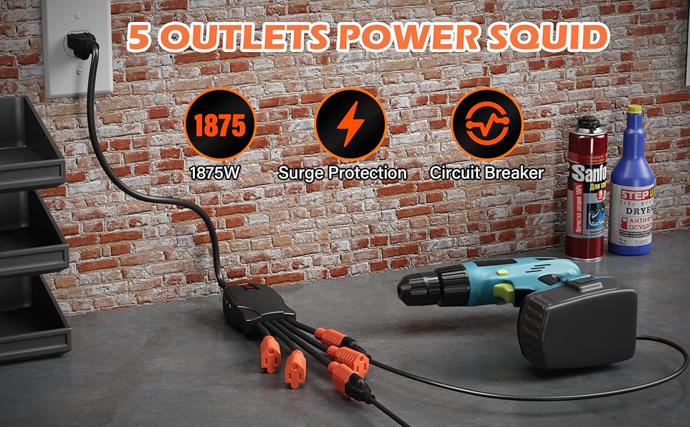 5 Outlets Power Splitter