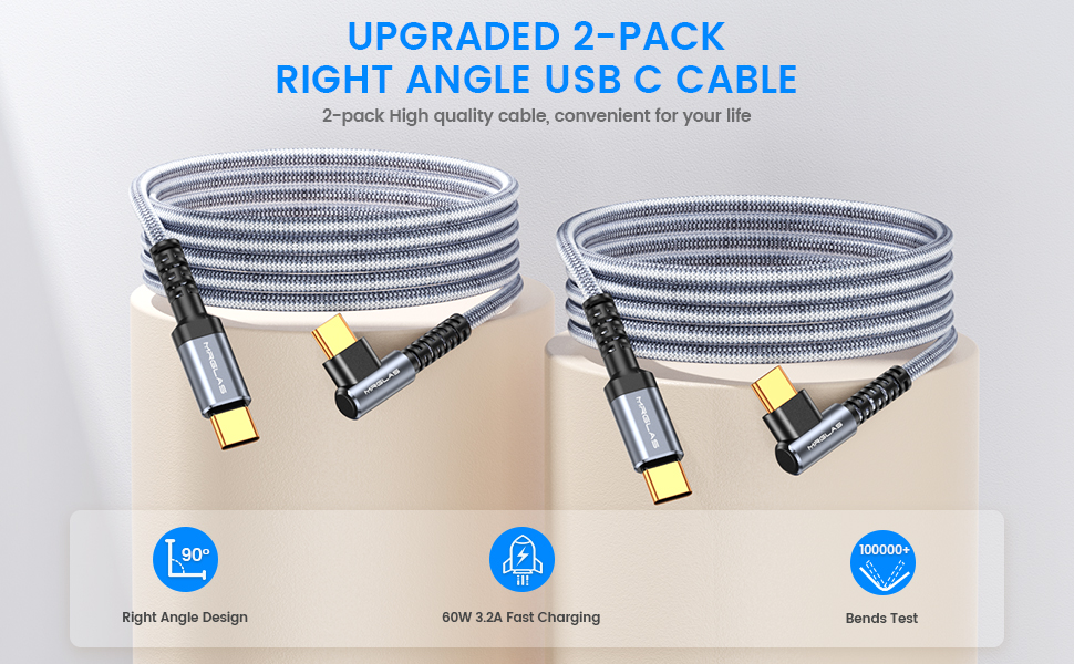 2packs usb c to usb c cable