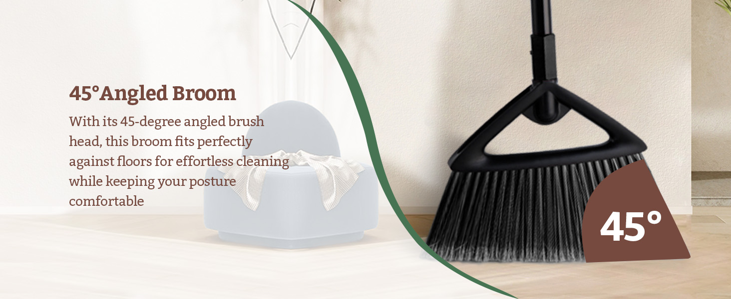 angle brooms, ergonomic design