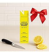 Set of 3 Acrylic Cutting Board with Counter Lip, Clear Cutting Board Set for Countertop Protector...