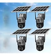 HOAYVKJ Solar Security Camera Outdoor Wireless WiFi-6MP HD, Color Night Vision,10X Zoom,AI Motion...