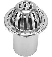 Roof Floor Drain,3 Inch Stainless Steel Dome Floor Drain Cover, Non Blocking Rain Bucket Drainage...