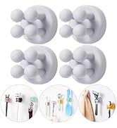 iBetterLife Tooth Brush Holder for Bathroom - 4Pcs Silicone Toothbrush Razor Holder for Shower Wa...