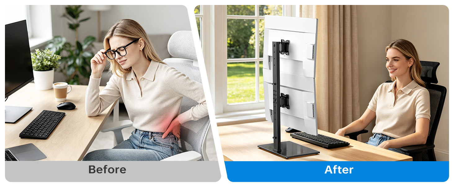 dual monitor stand